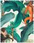 Bermuda fabric in green color - pattern number FB00007 - by Mind The Gap in the Tropical Story collection