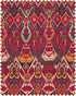 Uzbek Ikat fabric in red yellow blue brown color - pattern number FB00024 - by Mind The Gap in the Home of an Eccentric Man collection