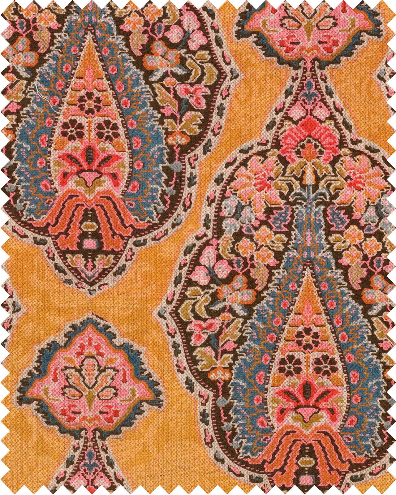 Gypsy Soul fabric in yellow pink blue color - pattern number FB00070 - by Mind The Gap in the Woodstock collection