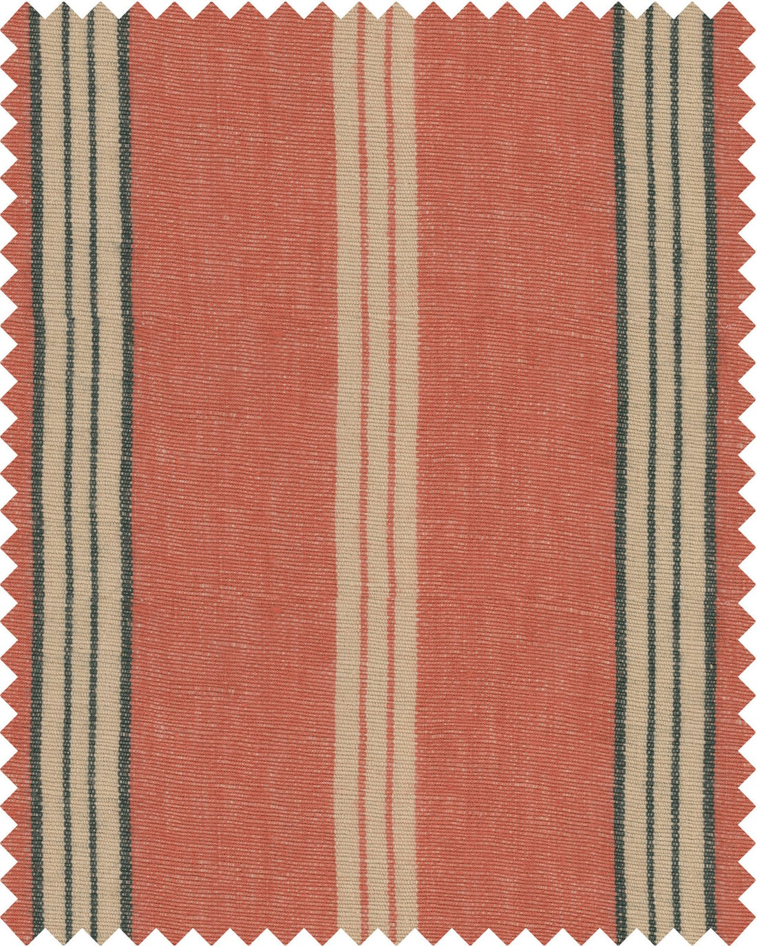 Oregon Stripes Linen fabric in orange color - pattern number FB00087 - by Mind The Gap in the Woodstock collection