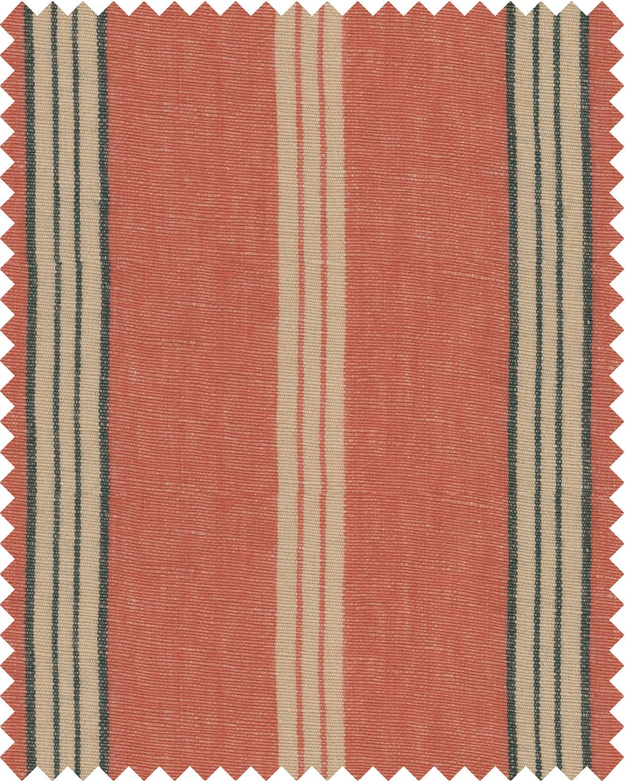 Oregon Stripes Linen fabric in orange color - pattern number FB00087 - by Mind The Gap in the Woodstock collection