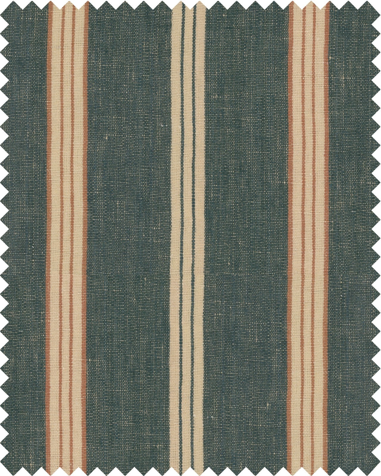 Oregon Stripes Linen fabric in blue color - pattern number FB00086 - by Mind The Gap in the Woodstock collection
