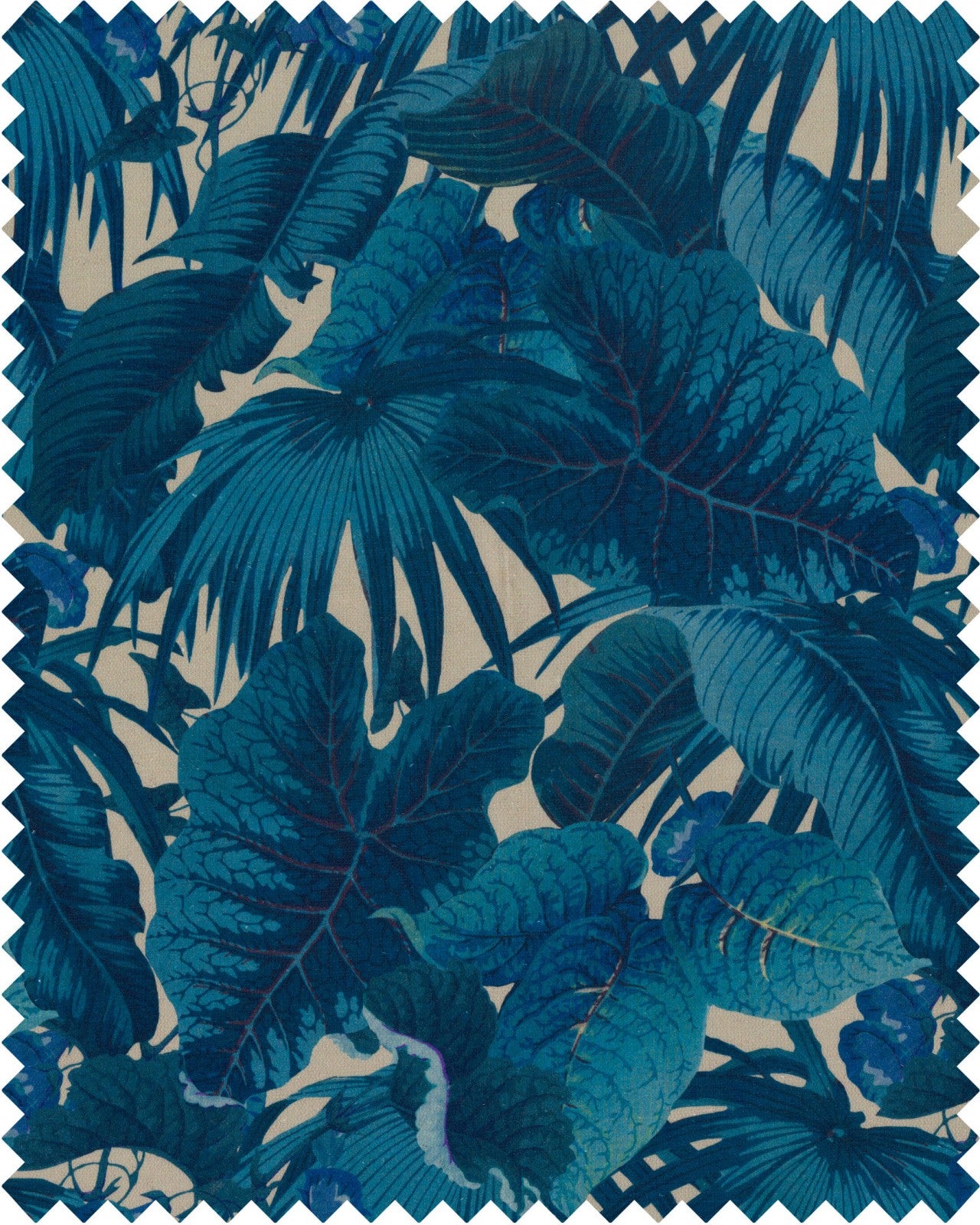 Paradeisos fabric in taupe light blue indigo color - pattern number FB00063 - by Mind The Gap in the Sundance Villa collection