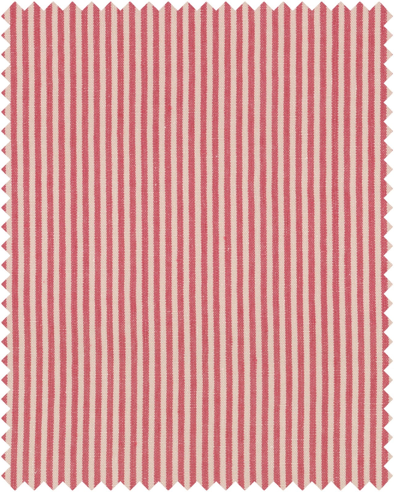 Rhubarb Stripe Heavy Linen fabric in red white color - pattern number FB00054 - by Mind The Gap in the Transylvanian Roots collection