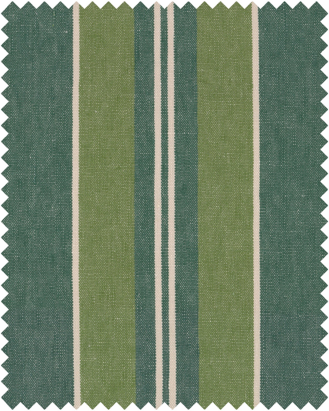 Szépviz Stripe Heavy Linen fabric in green light green white color - pattern number FB00053 - by Mind The Gap in the Transylvanian Roots collection