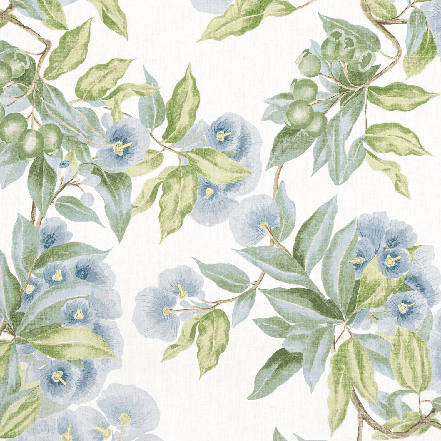 Camellia Garden fabric in Sky color - pattern number AF24549 - by Anna French in the Devon collection