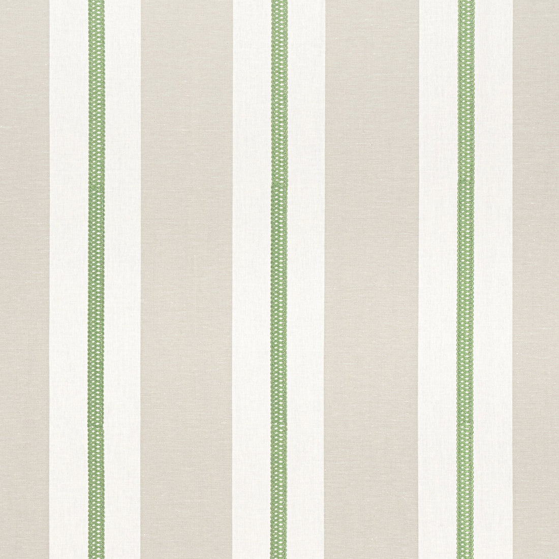 Alden Stripe Embroidery fabric in Kelly color - pattern number AW24530 - by Anna French in the Devon collection