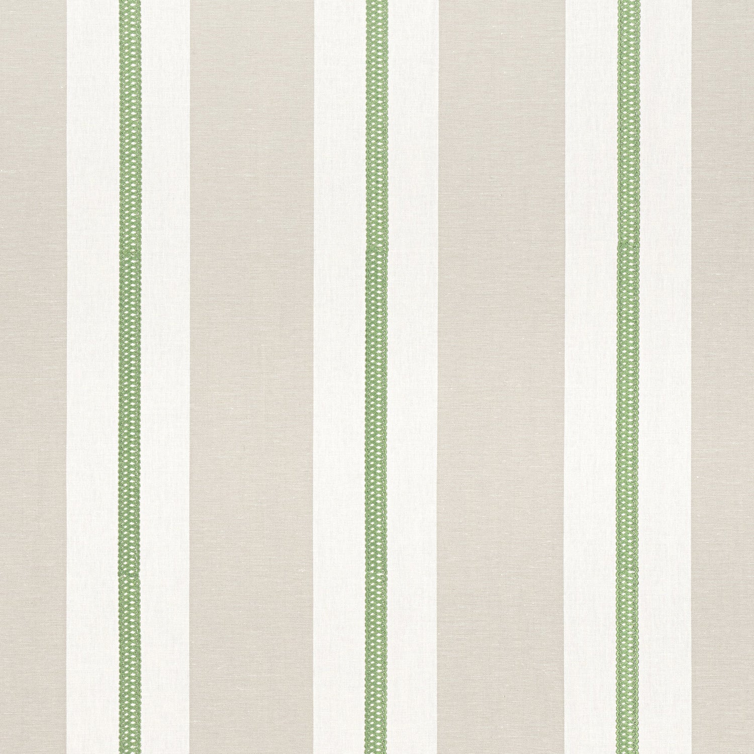 Alden Stripe Embroidery fabric in Kelly color - pattern number AW24530 - by Anna French in the Devon collection