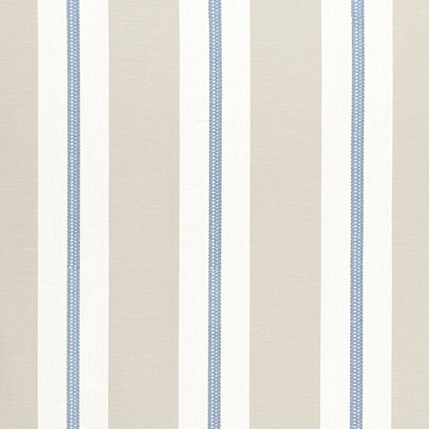 Alden Stripe Embroidery fabric in Sky color - pattern number AW24531 - by Anna French in the Devon collection