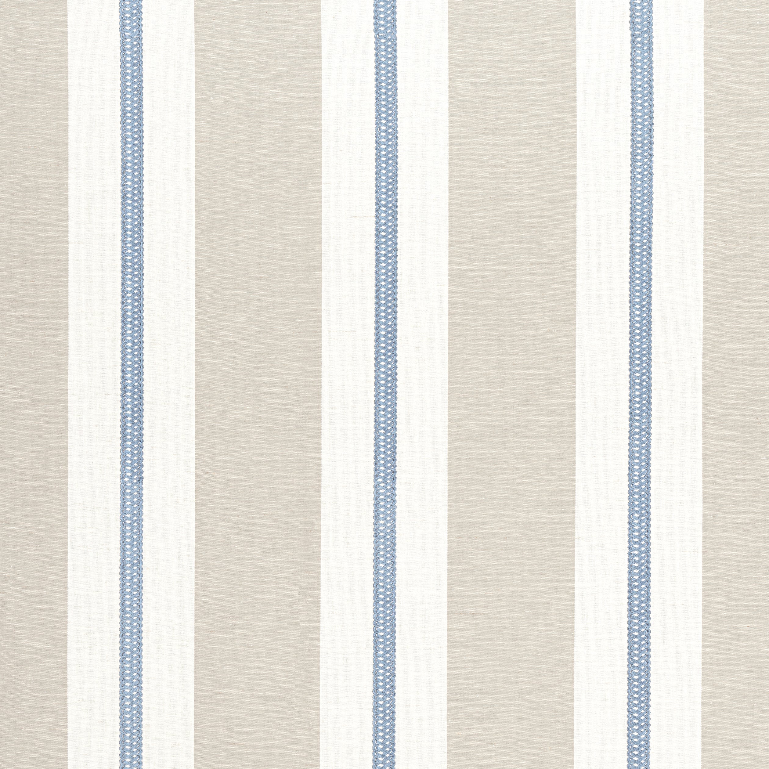 Alden Stripe Embroidery fabric in Sky color - pattern number AW24531 - by Anna French in the Devon collection